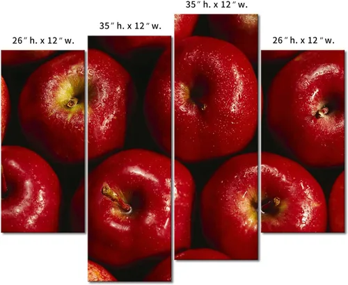 Miniatura 7 de Manzana roja con gota de agua, pintura artística de pared, imágenes impresas en lienzo comida la imagen para decoración moderna del hogar