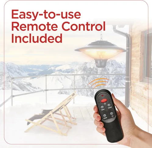 Miniatura 3 de BLACK+DECKER Calentador Eléctrico de Techo para Patio, Calentador para Exterior con Control Remoto