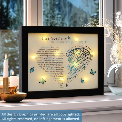 Miniatura 2 de Caja de sombra LED para regalos conmemorativos, regalo de condolencias en memoria de un ser querido, regalo de recuerdo por pérdida de madre, padre