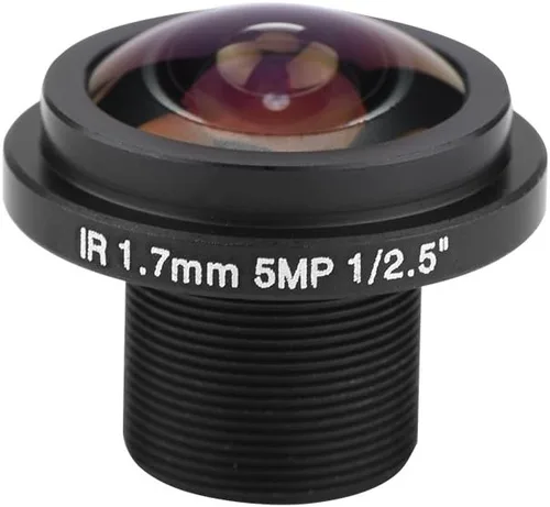 Lente de cámara de seguridad Fisheye HD 5MP 185° gran angular 0.067 in longitud F2.0 apertura para vigilancia interior y exterior
