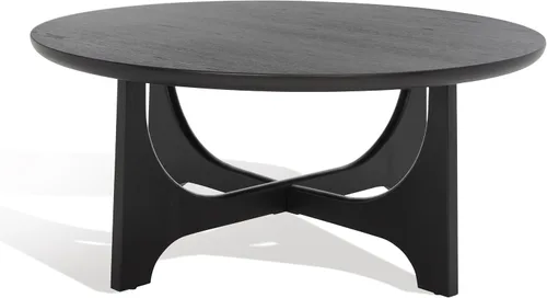 Miniatura 10 de SAFAVIEH Furniture - Mesa de centro de madera Sasha - Roble mediano - Madera - Diseño redondo moderno - Ideal para sala de estar, sala de estar