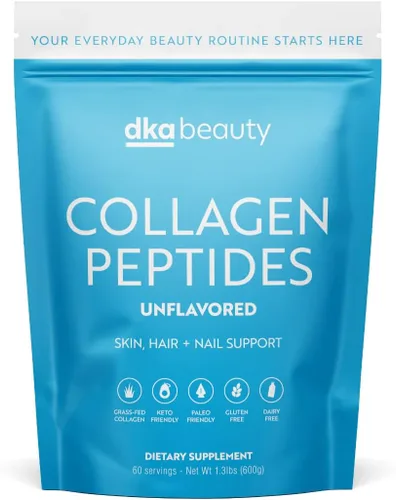Dr. Kellyann Péptidos de colágeno en polvo sin sabor (60 porciones) - Alimentado con pasto, apto para dieta keto y paleo, sin OMG, sin gluten, 1