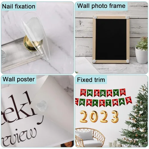 Miniatura 6 de JULBEAR - 144 piezas de masilla adhesiva para póster, pegajosa para pared, para colgar pósteres, fotos, notas, decoración - Blanca