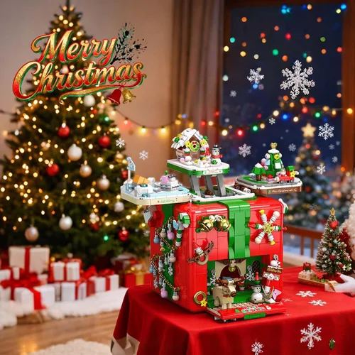 Miniatura 3 de HoverBots Juego de bloques de construcción de Navidad para adultos, 1873 piezas, juego de juguetes de construcción de Navidad, ladrillos