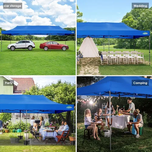 Miniatura 225 de COBIZI Tienda de campaña desplegable de 6.6 x 6.6 pies, toldo resistente, fácil de instalar, impermeable, para exteriores, fiestas, playa, jardín