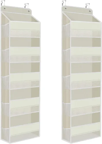Miniatura 30 de SpaceHacks Paquete de 1 Organizador Sobre la Puerta, Organizador de Almacenamiento Colgante con Ventana Transparente, 40 lb Ultra Resistente Gris