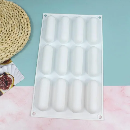 Miniatura 4 de Molde ovalado de silicona para galletas, moldes de silicona antiadherentes, moldes de chocolate para chocolate, cupcakes, dulces, pudín de mini