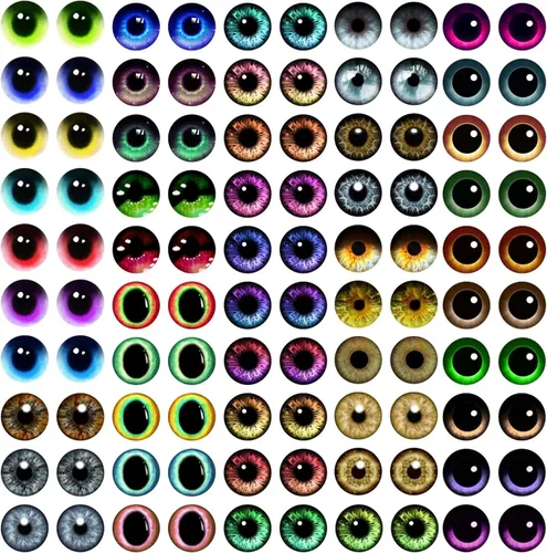 Miniatura 9 de Cabujón de cristal para ojos, 100 unidades, para hacer muñecas de arcilla, esculturas, accesorios para manualidades, hallazgos de bricolaje, 009