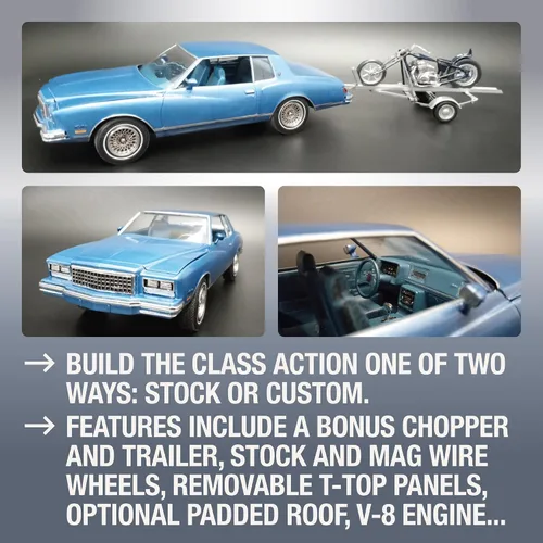 Miniatura 3 de MPC 1980 Chevy Monte Carlo Class Action 2T 1:25 Kit de modelo a escala 1:25