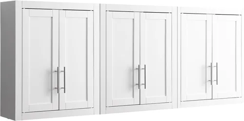 Miniatura 20 de Crosley Furniture Savannah Armario de almacenamiento para baño montado en la pared con estantes para medicinas, Gris