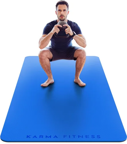 Miniatura 11 de Esterilla de yoga grande – Esterilla de entrenamiento extra gruesa de 0.394 in (72 x 32 pulgadas) – Alfombrilla antideslizante de TPE para mujeres