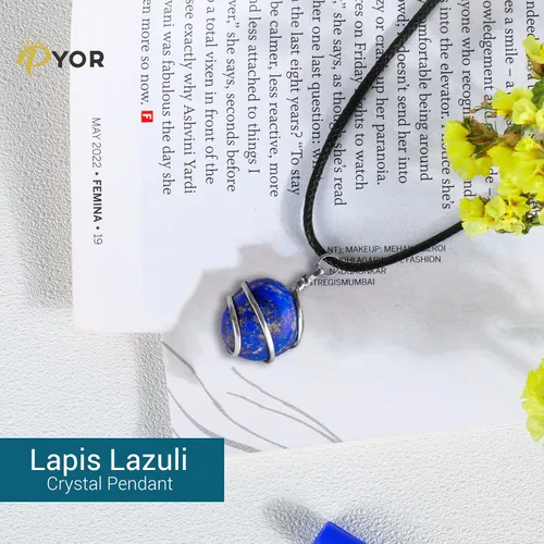 Miniatura 72 de PYOR Collar con colgante curativo de Reiki de cristal, gemas de buena suerte, prosperidad, riqueza, piedras preciosas naturales, collares de buena