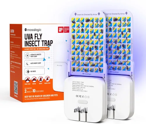 Miniatura 11 de Mosalogic - Trampas para Moscas de la Fruta para Interiores, Trampa de Mosquitos para la Casa, Área de Protección de 600 Pies Cuadrados, Trampa
