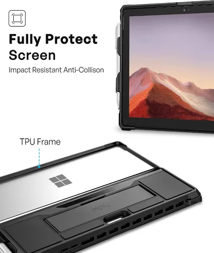 Miniatura 7 de ProCase Funda para Surface Pro 7 Plus, Pro 7, Pro 6, Pro 5, Pro 4, Pro LTE, funda resistente, resistente a prueba de golpes con agarre