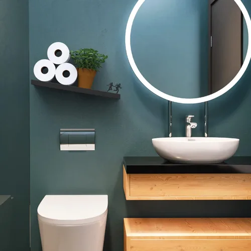 Miniatura 4 de Artori - Estante flotante de papel higiénico – Decoraciones de pared de baño, soporte de papel higiénico de pared inclinado, organizador