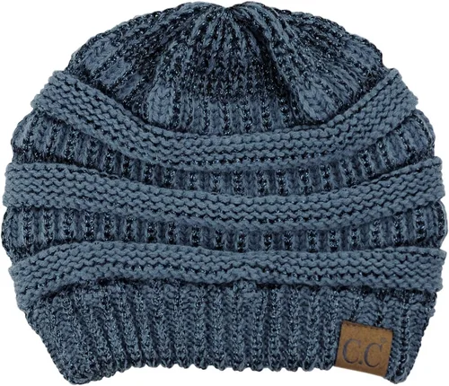 Miniatura 83 de C.C Trendy Warm Chunky Soft Stretch Cable Knit Beanie