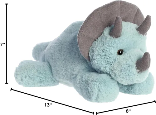 Miniatura 5 de Aurora Adorable Flopsie Triceratops - Animal de peluche, facilidad juguetona, compañeros atemporales, color azul, 12 pulgadas