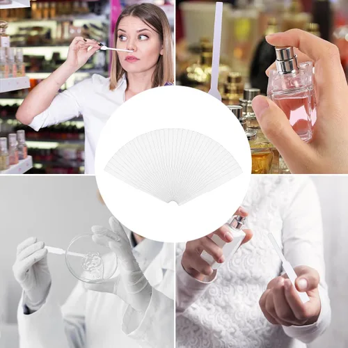 Miniatura 5 de 300 tiras de prueba de perfume desechables de color blanco para pruebas de fragancias de perfume