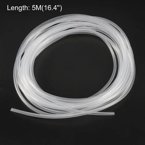 Miniatura 3 de uxcell Tubo de silicona de 0.079 in ID X 0.118 in OD 16.4 'Tubo de goma de silicona flexible Tubo de manguera de aire de agua transparente
