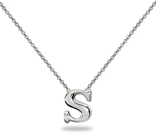 B. BRILLIANT Collares con inicial para mujer, plata esterlina, pequeño, delicado, alfabeto, letra, nombre, colgante personalizado para mujer