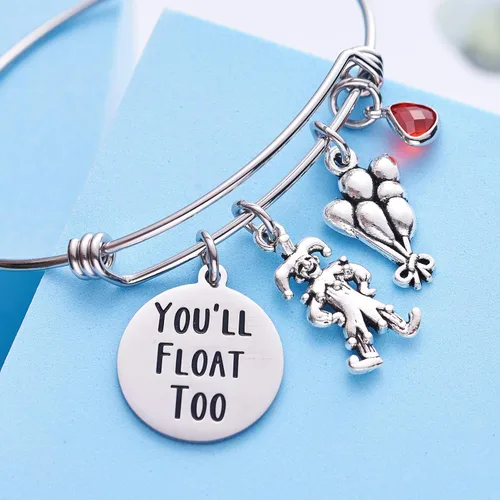 Miniatura 4 de LParkin Pulsera You Float Too para fanáticos de la película de terror, regalo para ella, pulseras de Halloween