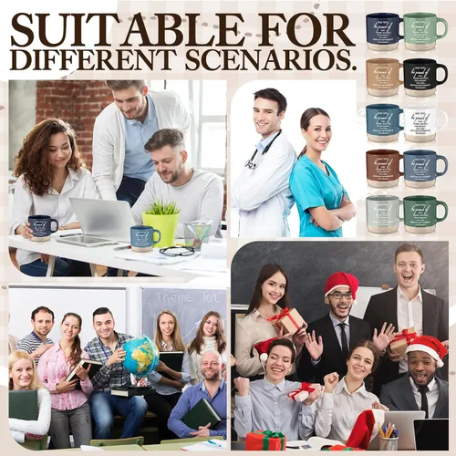 Miniatura 5 de Didaey 10 tazas de agradecimiento a granel CNA Week Gifts Bulk 13 oz Tazas de café de cerámica inspiradoras May You Be Proud Regalo