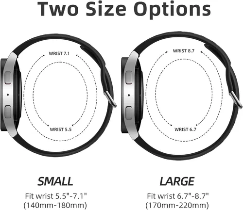 Miniatura 5 de DaQin Correa Deportiva Sin Espacios Compatible con Samsung Galaxy Watch 7/6/5/4 Banda 40mm 44mm/Galaxy Watch FE/Watch 6 4 Classic 43mm 47mm 42mm