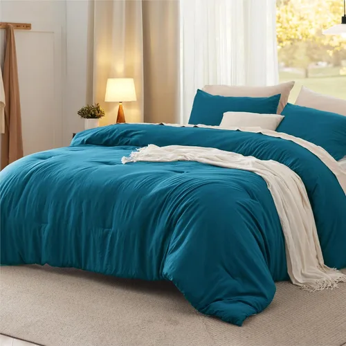 Miniatura 17 de Bedsure Juego edredón suave prelavado individual/individual XL, 365 días, cálido relleno alternativo GentleSoft™, 1 edredón ligero:68x88 pulgadas