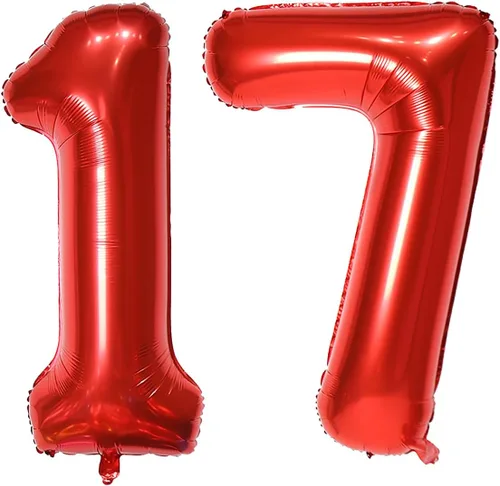 Miniatura 48 de Globo de helio rojo del número 10 de 40 pulgadas, autosellado para decoración de fiesta de cumpleaños y decoración de fiesta de aniversario (rojo 10)