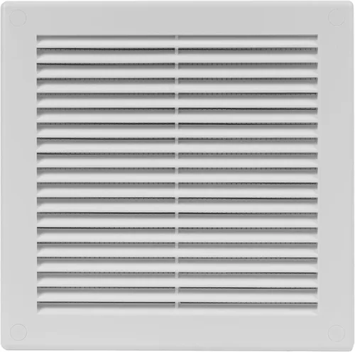 Miniatura 29 de Paquete de 2 cubiertas cuadradas de ventilación de aire de 4" x 4" (tamaño exterior) - Deflector de ventilación de plástico negro - Malla