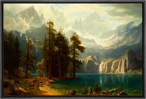 Miniatura 34 de wall26 Lienzo Enmarcado Impreso Arte de Pared Verde Salvia Bosque Árbol Campo de Flores Paisaje Naturaleza Vida Silvestre Ilustraciones Bellas Artes