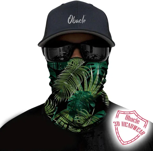 Miniatura 2 de Obacle Máscara Facial Sin Costuras Rave Bandana Hombres Mujeres para Protección contra Polvo Sol Viento Plátano hoja verde