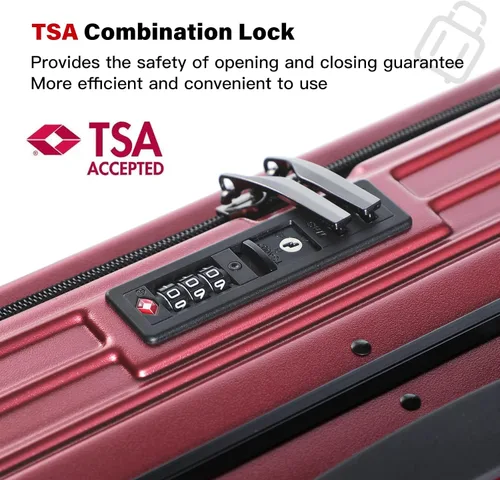 Miniatura 6 de S Unite Star 20 Inch Carry On Luggage with Front Laptop Pocket, Lightweight Hardshell ABS+PC+Aluminum Frame Suitcase with TSA Lock, 360 Spinner