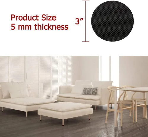 Miniatura 2 de Yelanon Almohadillas antideslizantes para muebles, 16 pinzas de muebles de 3 pulgadas, antideslizantes para patas de muebles, patas de goma