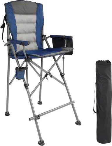 REDCAMP Silla de campamento alta de gran tamaño para adultos, silla de directores plegable portátil de 330 libras, taburete plegable de altura de