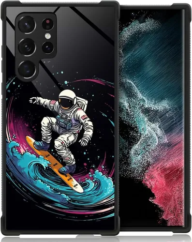 Miniatura 28 de Funda compatible con Samsung Galaxy S22 Ultra, diseño de calavera de dedo medio, diseño increíble a prueba de golpes, antiarañazos, carcasa trasera