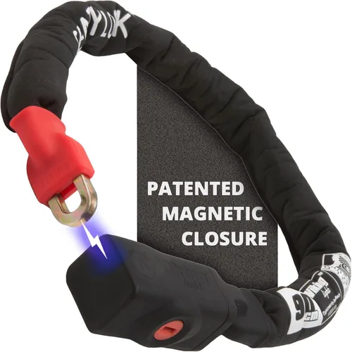 Miniatura 11 de Seatylock Viking - Cerradura de cadena para bicicleta con llave, magnética, patentada, clasificada segura, segura, antirrobo, cerradura inteligente