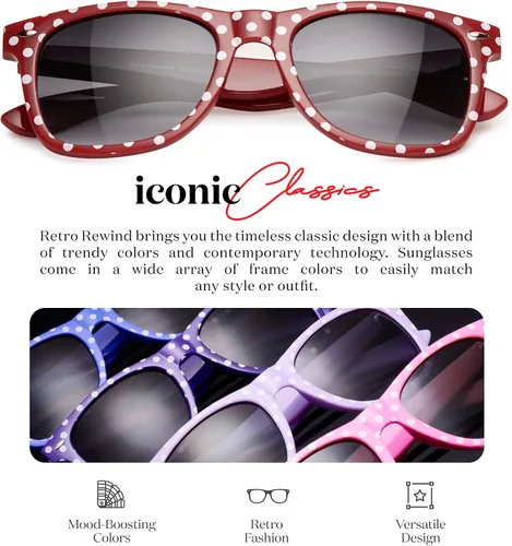 Miniatura 2 de Retro Rewind Gafas de sol vintage de lunares para mujer UV400
