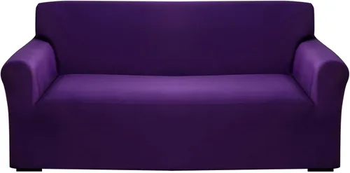 Miniatura 8 de Qubjus Funda de sofá moderna de alta elasticidad para sofá cama de dos cojines, funda de sofá sólida antideslizante, lavable, protector de muebles