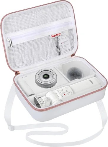 Miniatura 9 de Funda rígida de viaje para cámara digital Sony ZV-1F / ZV-1 / ZV-1 II, funda protectora para kit de accesorios Vlogger, trípode y micrófono