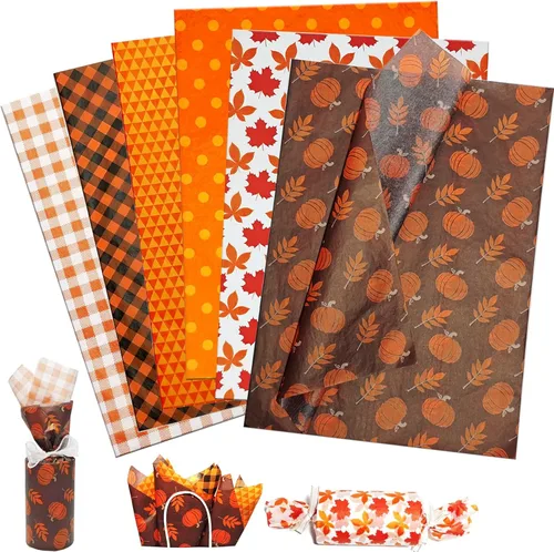Miniatura 11 de 30 hojas de papel de seda de oro rosa para bolsas de regalo, hojas de ginkgo metálicas, diente de león, papel de seda a granel, papel de seda Hoja