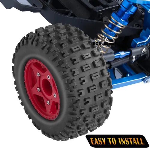 Miniatura 3 de Ruedas y neumáticos hexagonales RC de 0.472 in/0.551 in para camión escala 1/10, neumáticos de camión RC para 1/10 Slash 2WD 4 × 4 Senton Axia1 L0SI