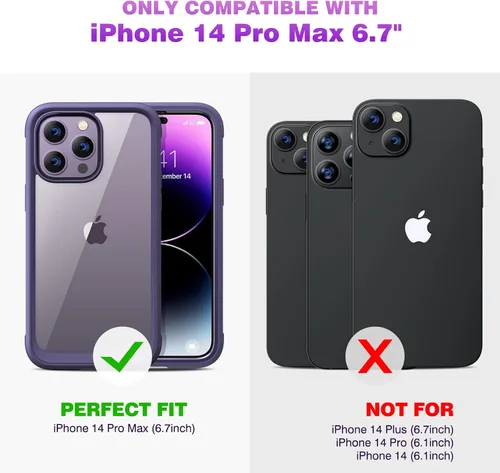 Miniatura 314 de Diaclara Funda diseñada para iPhone 16, mejorada [protección completa de la cámara], carcasa resistente de cuerpo completo con protector de pantalla