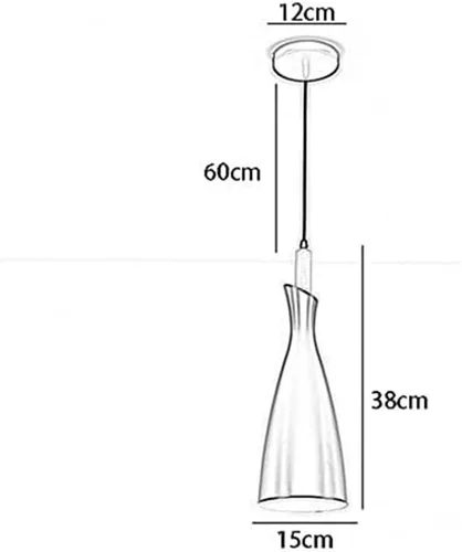 Miniatura 5 de Modern Wood Pendant Light Metal Shade Hanging Chandelier Adjustable Stylish Ceiling Fixture with E27 Socket for Kitchen Island Dining Room Bedside