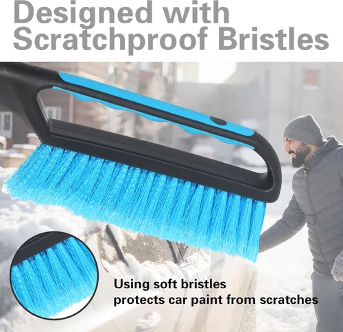 Miniatura 5 de Cepillo de nieve y rascador de hielo para parabrisas de automóvil, descongelador de ventana de 26.4 pulgadas para automóvil, SUV y camión