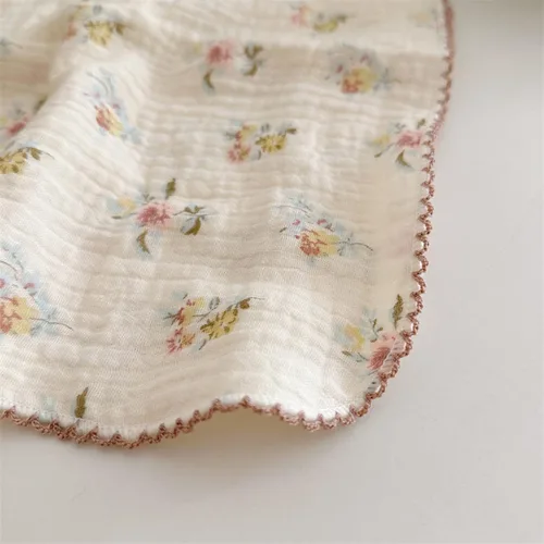 Miniatura 9 de BuLuTu - Paños de limpieza reutilizables 100% algodón muselina para cocina, 4 unidades, paños de cocina con estampado floral dulce, paños de esponja