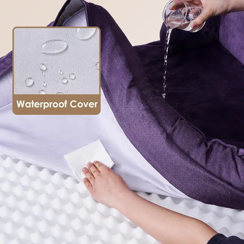 Miniatura 142 de EHEYCIGA – Cama ortopédica impermeable para perros pequeños, de espuma viscoelástica tipo caja de huevos, con bordes elevados y base antideslizante