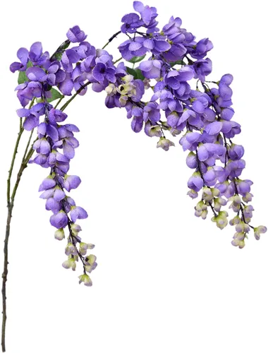 Miniatura 10 de Arbusto de flores colgantes de glicina blanca artificial, 2 piezas de 38.2 pulgadas, guirnalda de glicina de seda falsa, flores de glicina, Blanco