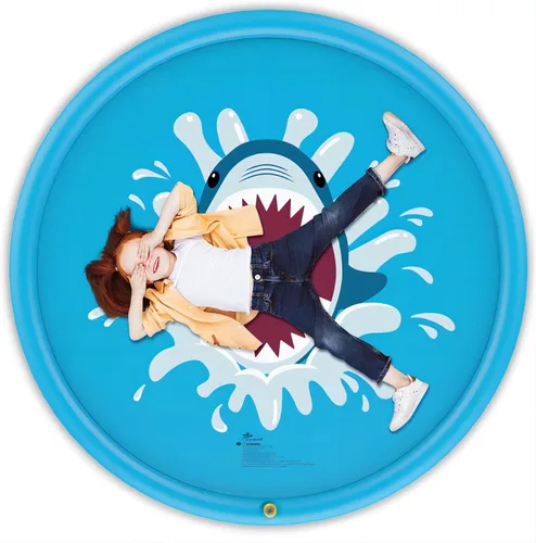 Miniatura 6 de Jasonwell - Alfombra de juego con aspersor de agua, juguetes inflables de exterior para bebés y niños pequeños, piscina infantil para patio trasero