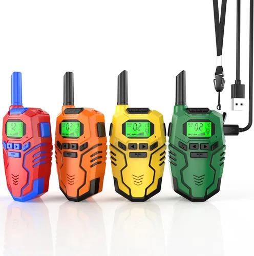 Inspireyes Walkie Talkies para niños, radio bidireccional de largo alcance, juguetes de senderismo al aire libre para niños de 3 a 12 años, regalo